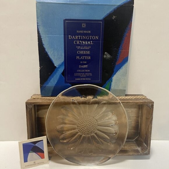 Vintage Dartington Crystal Cheese Plate Hand Made! - Picture 2 of 7